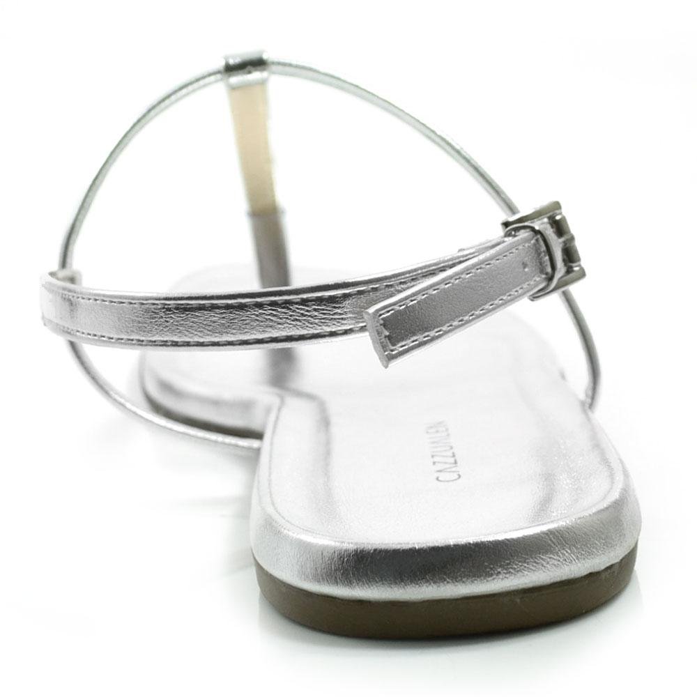 Sandália Rasteira Feminina Cazzualen 440.6809 Prata 4