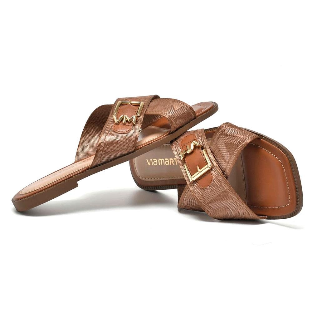 Sandália Rasteira Feminina Via Marte  292-002-01 Marrom 3