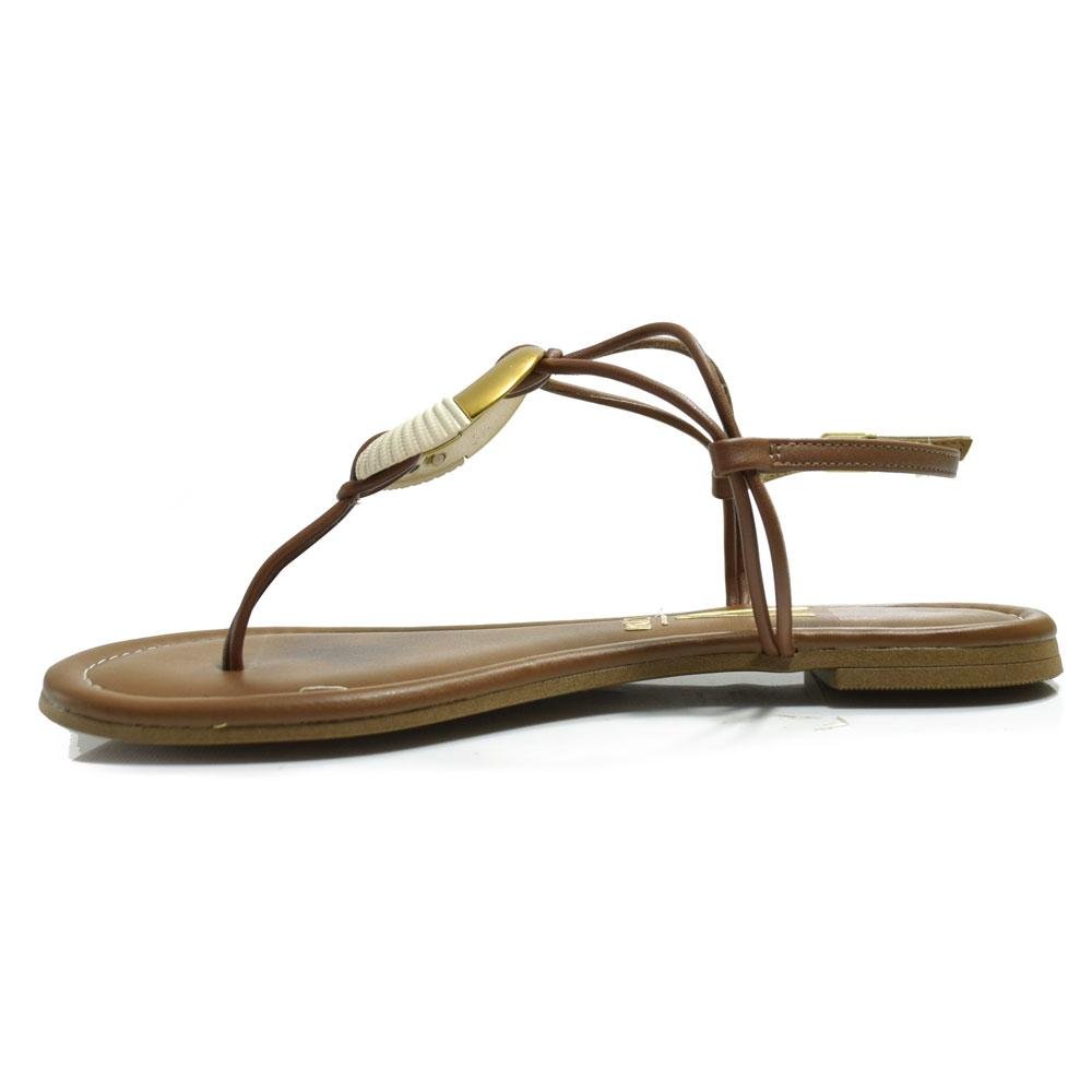 Sandália Rasteira Feminina Vizzano Marrom 5