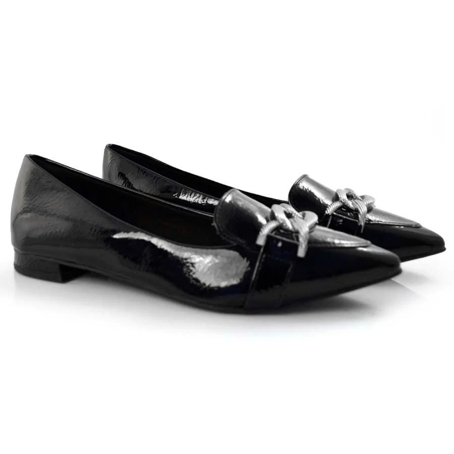 Sapatilha de Bico Fino Lacolly 78013 Preto 2