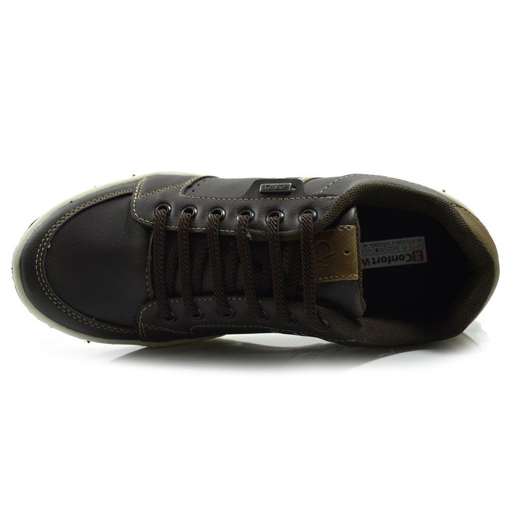 Sapatênis Masculino Confort Way 602404 Marrom 6