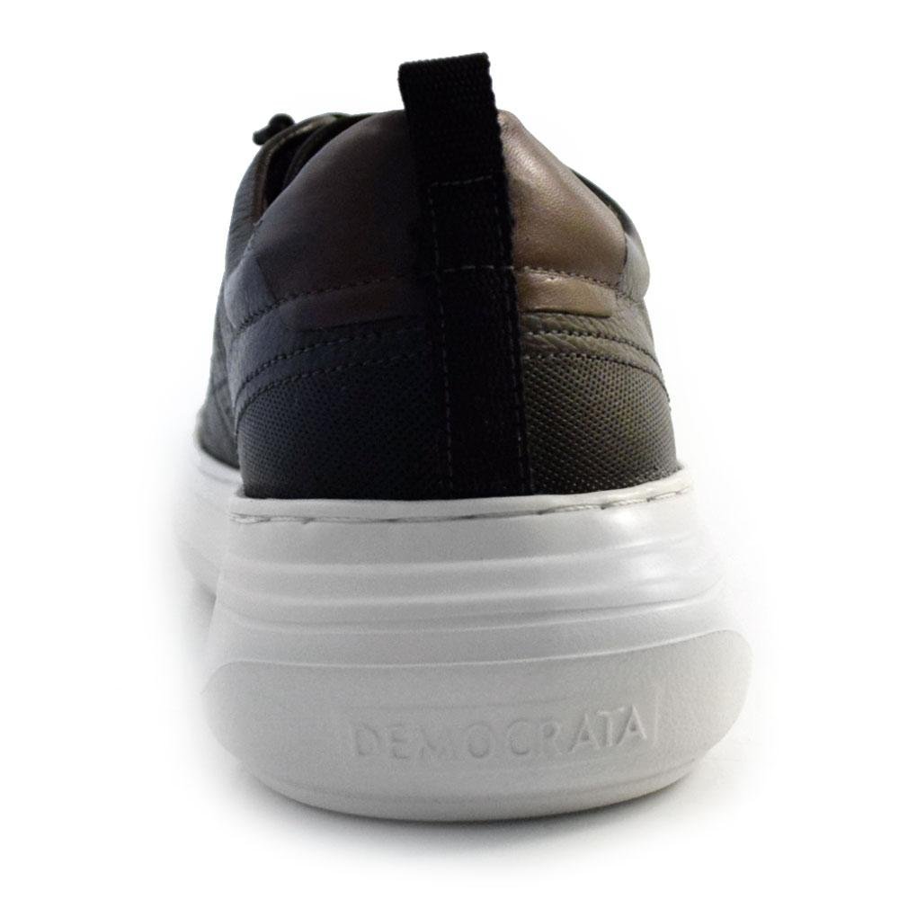 Sapatênis de Couro Masculino Democrata Joe Ultra 526101 Preto 4