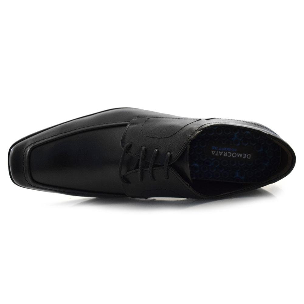 Sapato Social de Couro Masculino Democrata Pointer 250104 Preto 6