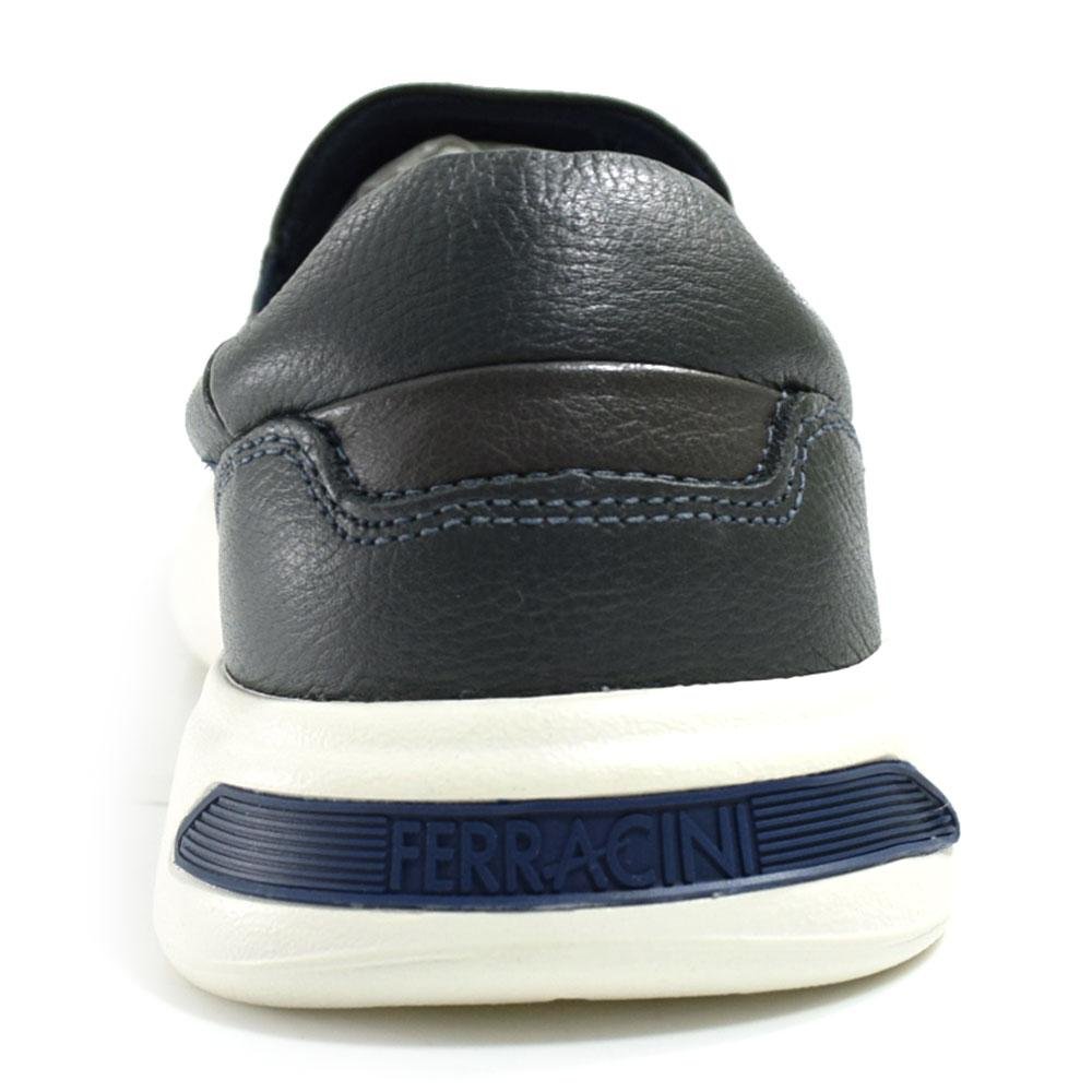 Tênis Slip On de Couro Masculino Ferracini Buzios 8960 Azul 4