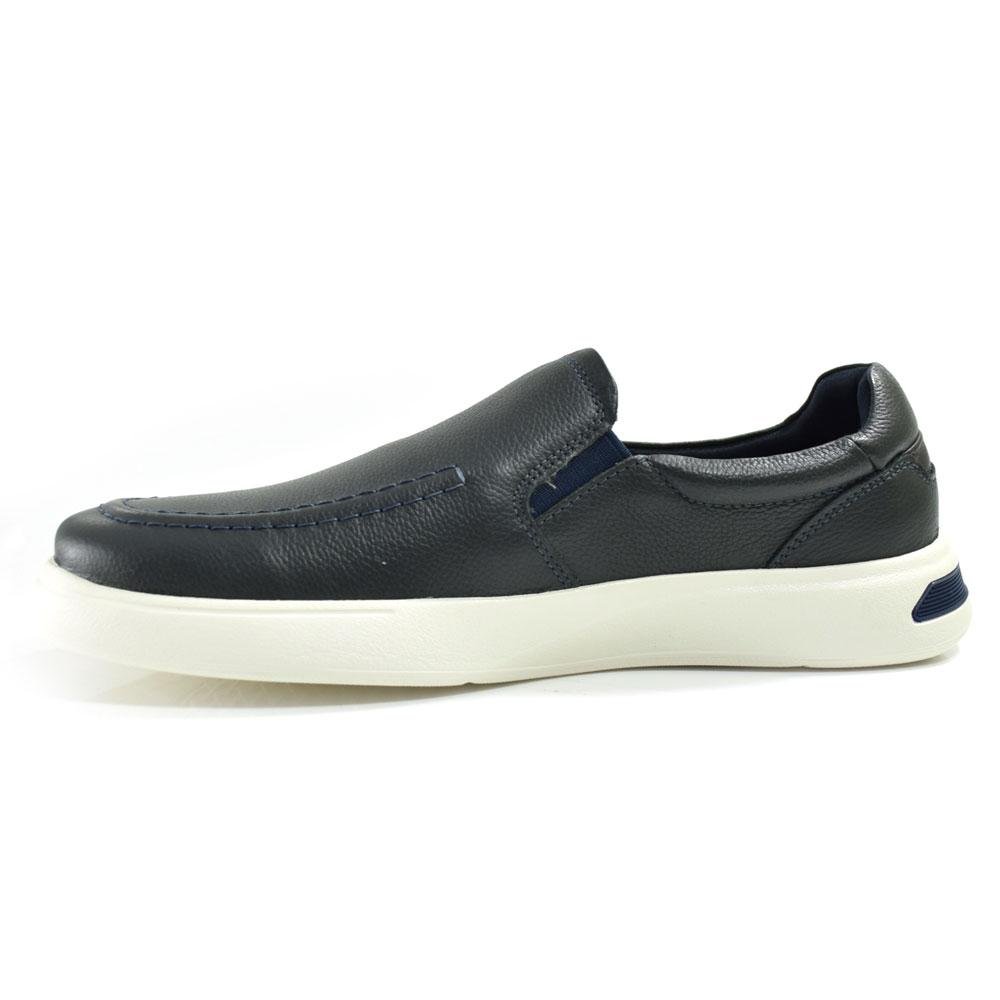Tênis Slip On de Couro Masculino Ferracini Buzios 8960 Azul 5