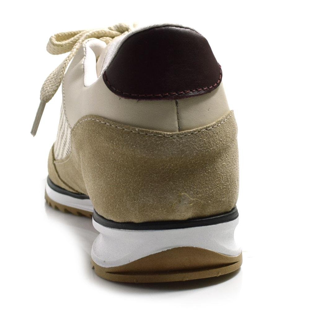 Tênis de Couro Feminino Suzzara Bege 4