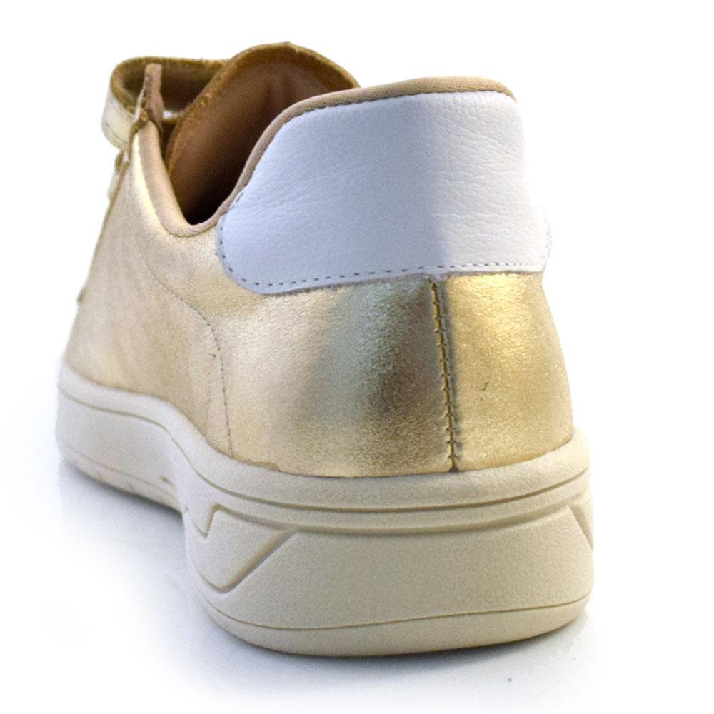 Tênis de Couro Feminino Suzzara 47026 Dourado 5