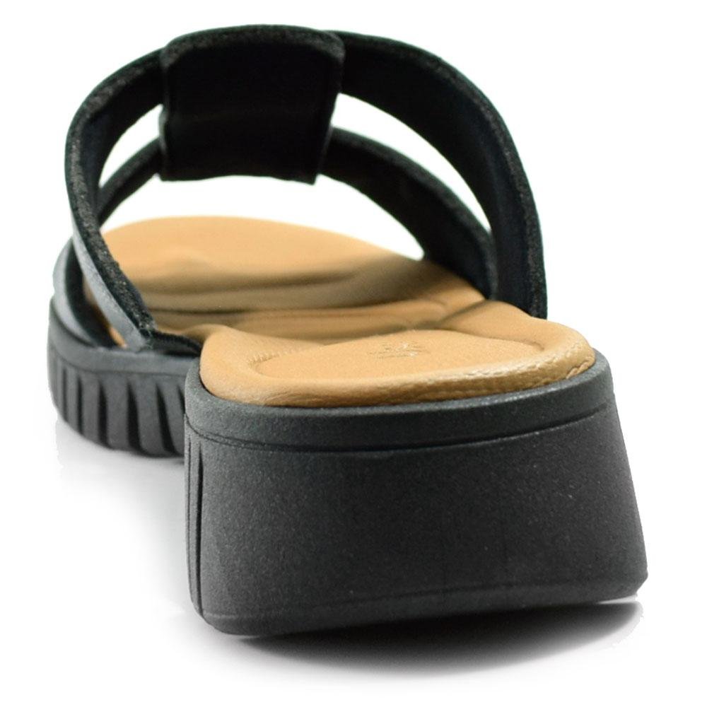 Tamanco Flat de Couro Feminino Usaflex MA12003 Preto 4