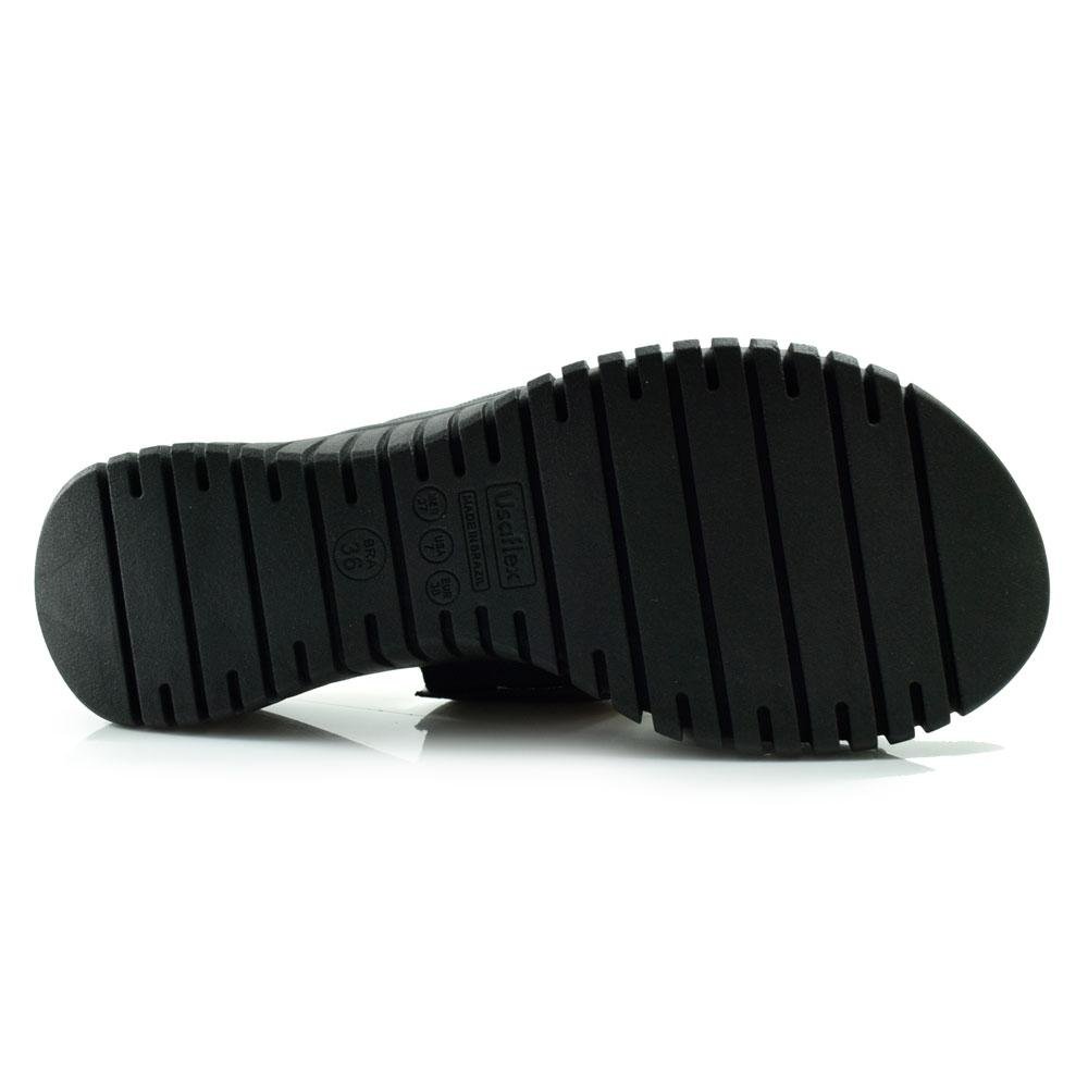 Tamanco Flat de Couro Feminino Usaflex MA12003 Preto 7