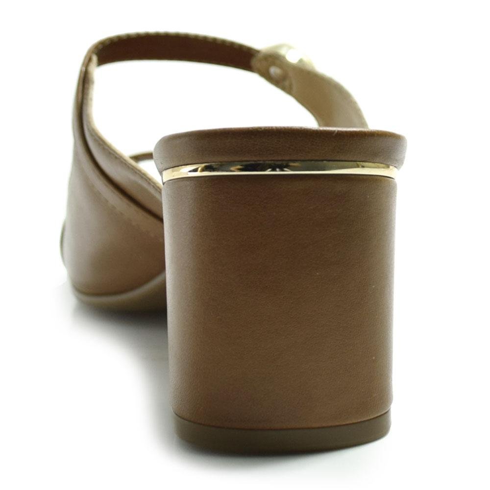 Tamanco de Salto Bloco Feminino Ramarim Marrom 4