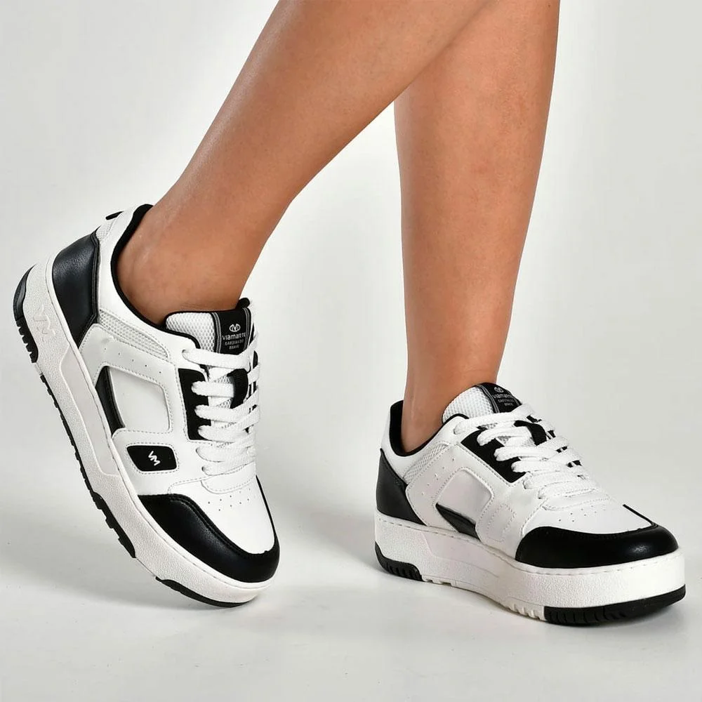 Tênis Feminino Via Marte Branco/Preto 3