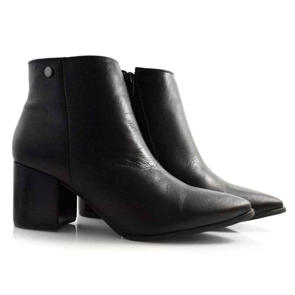 Bota de Couro e Cano Curto Suzzara 78509 Preto 2
