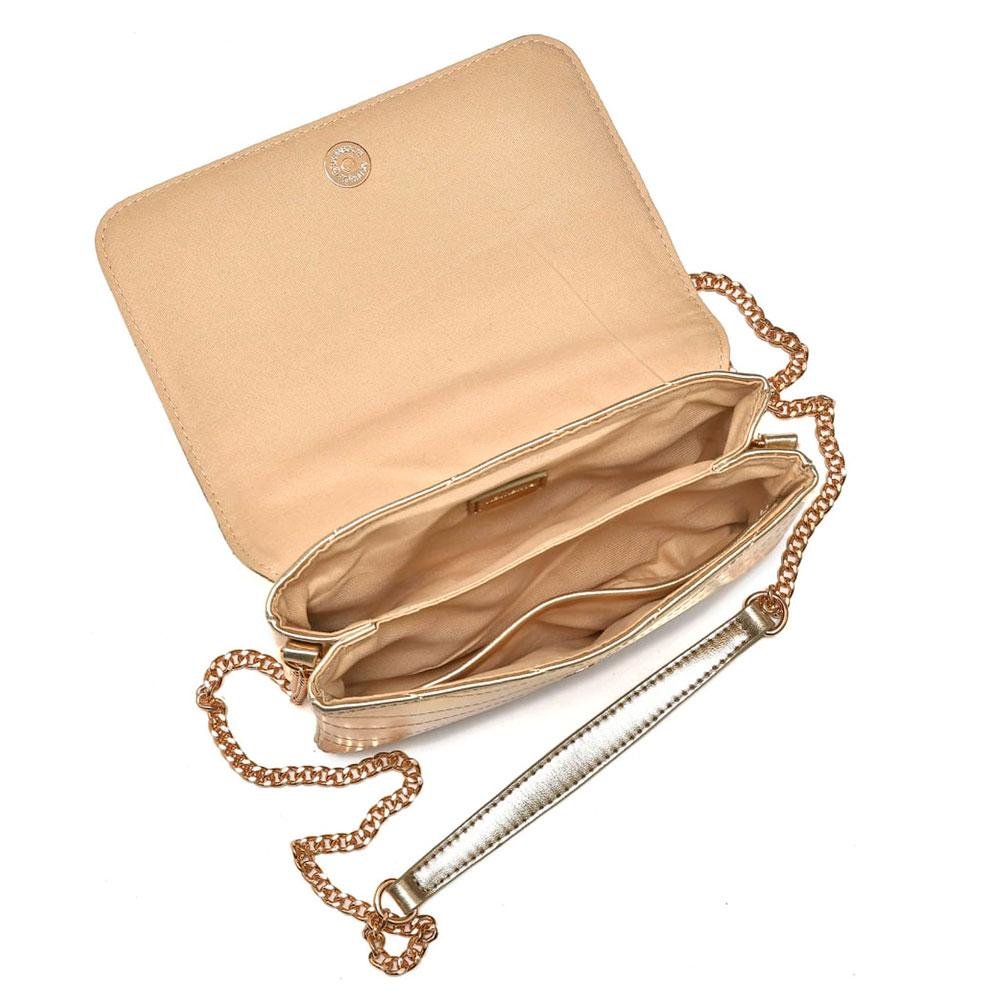 Bolsa Crossbody Feminina Via Marte Dourado 4