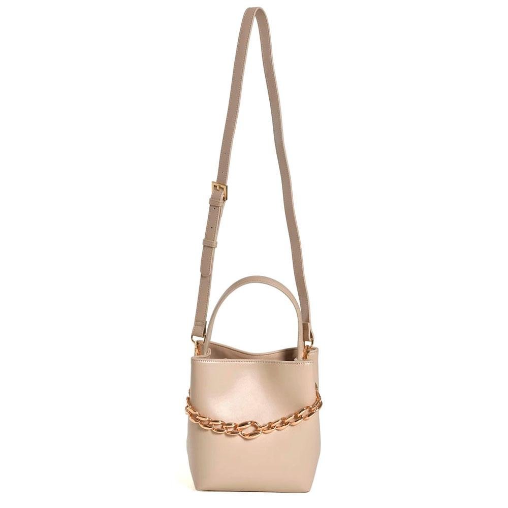 Bolsa de Mão Feminina Via Marte Bege 3