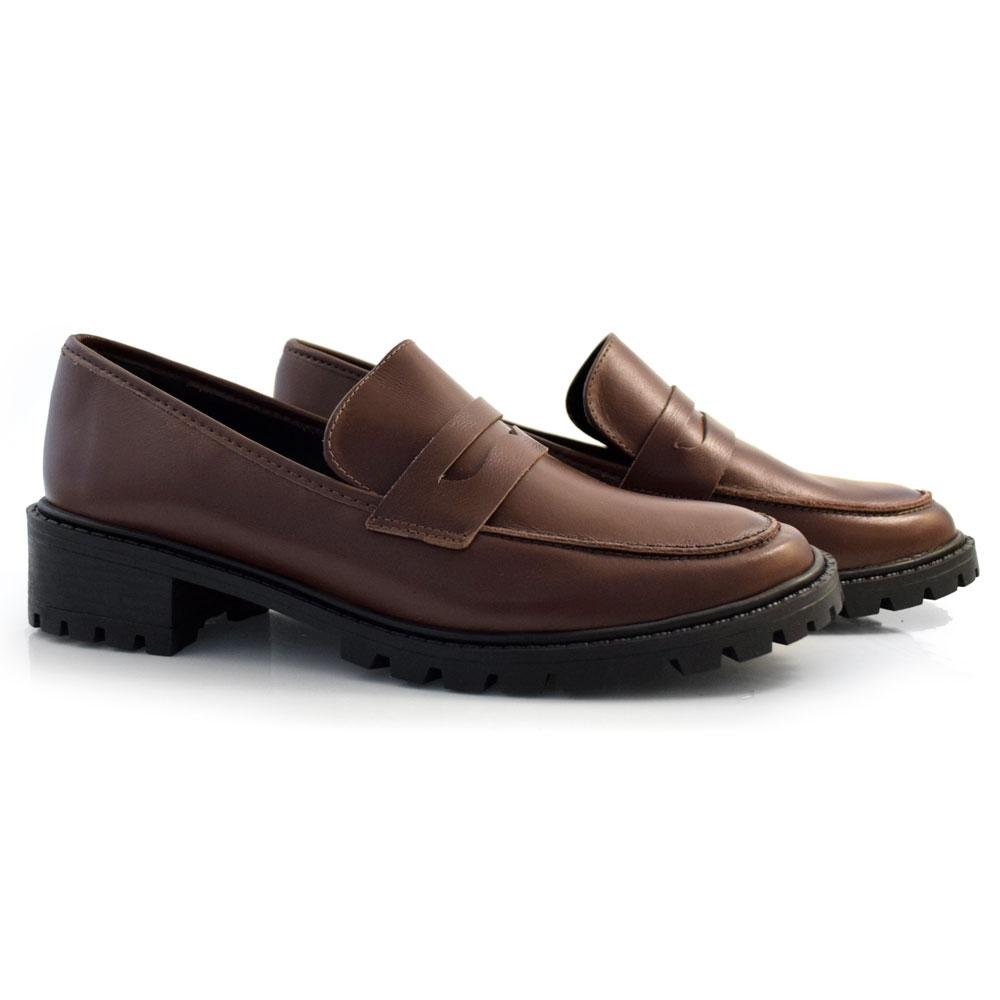 Mocassim Feminino de Couro Suzzara 1810535 Marrom 2