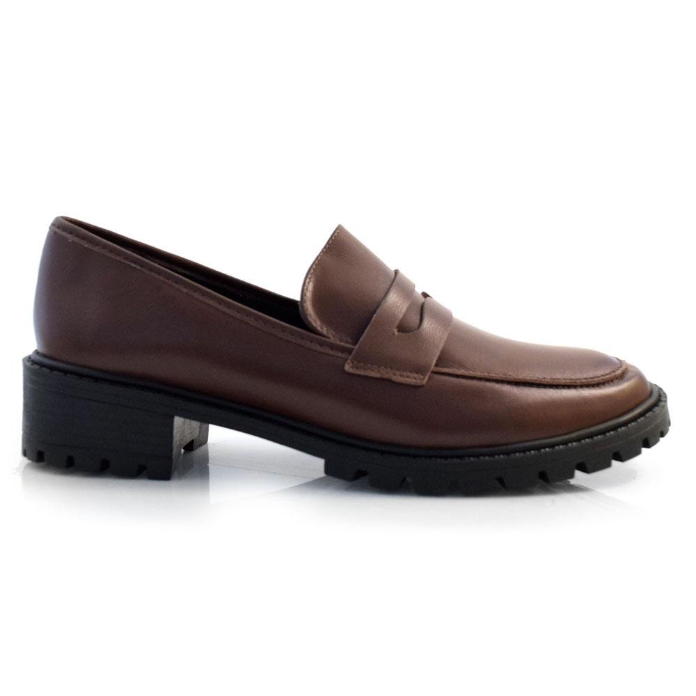 Mocassim Feminino de Couro Suzzara 1810535 Marrom 4