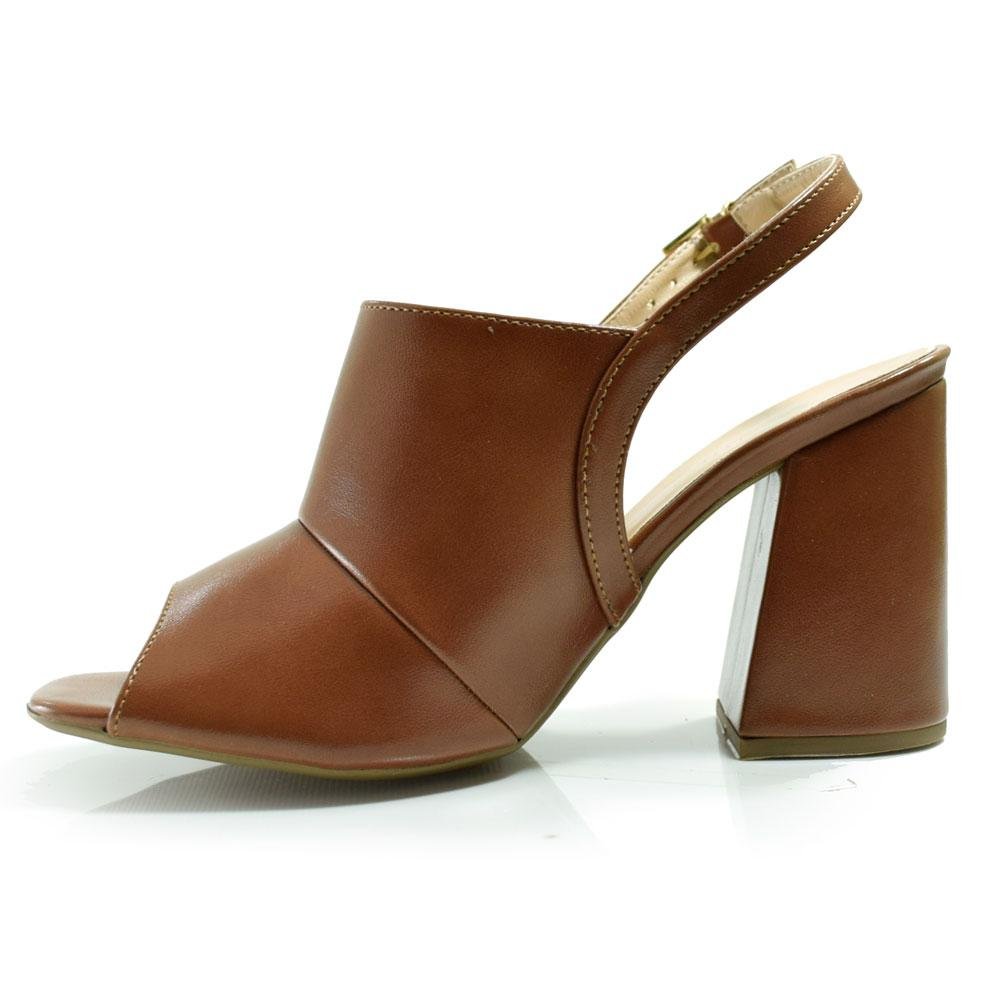 Sandália de Salto Bloco Feminina Cazzualen 488.3513 Marrom 5