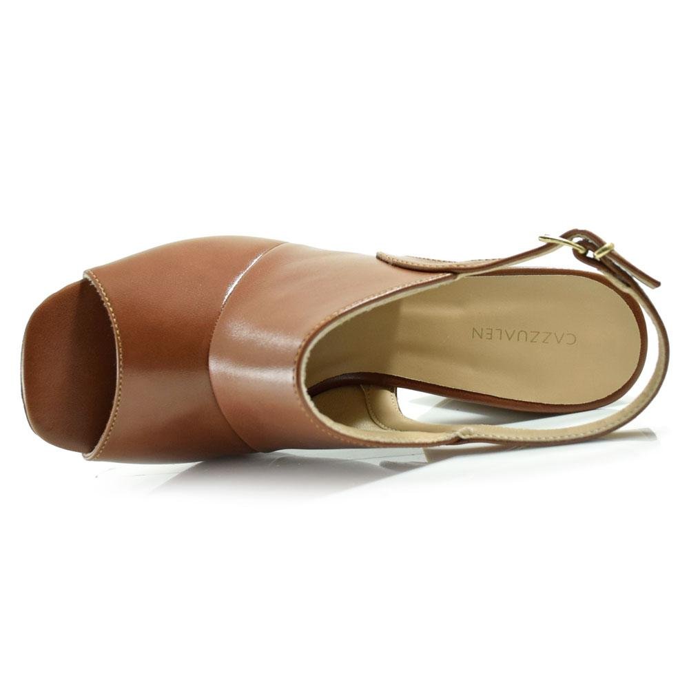Sandália de Salto Bloco Feminina Cazzualen 488.3513 Marrom 6