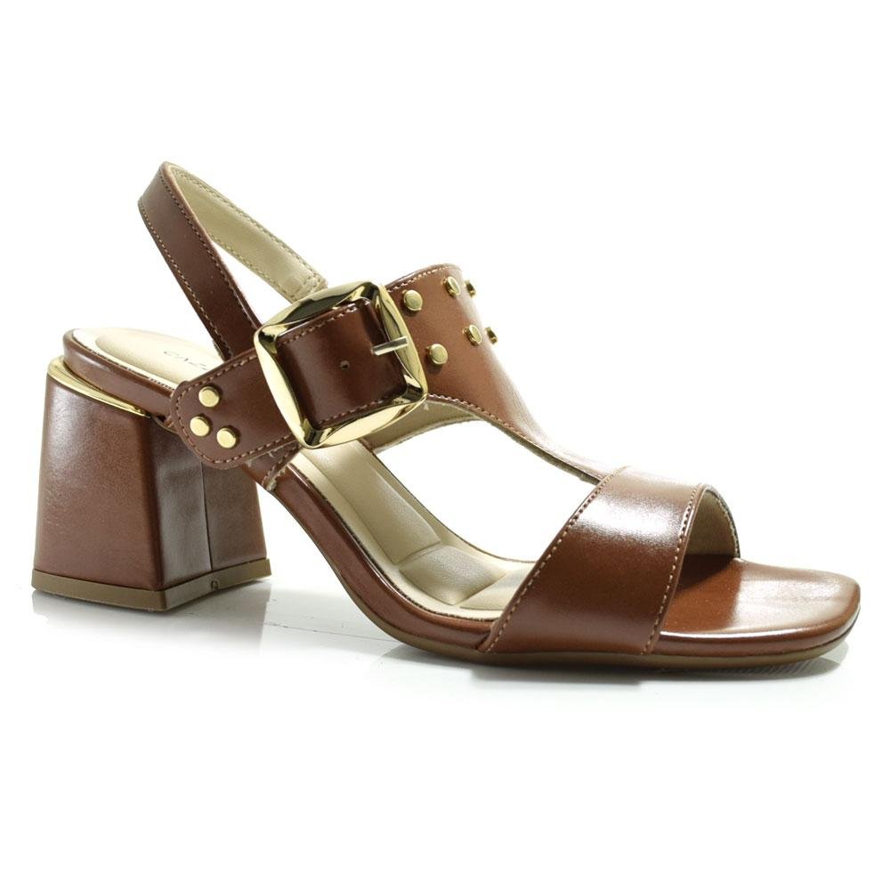 Sandália de Salto Bloco Feminina Cazzualen