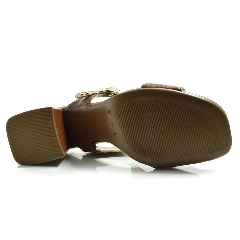 Sandália de Salto Bloco Feminina Cazzualen Marrom 7