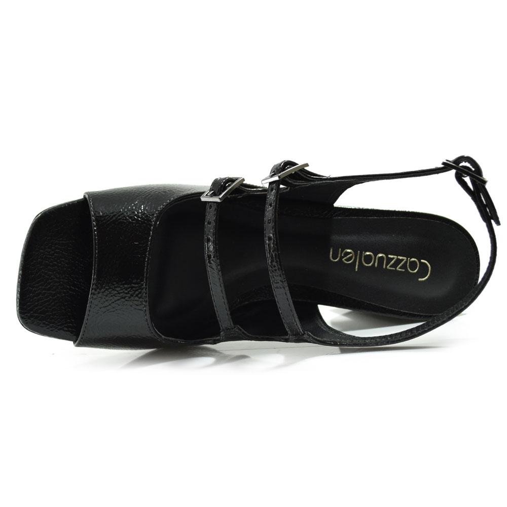 Sandália de Salto Bloco Feminina Cazzualen 74151 Preto 6