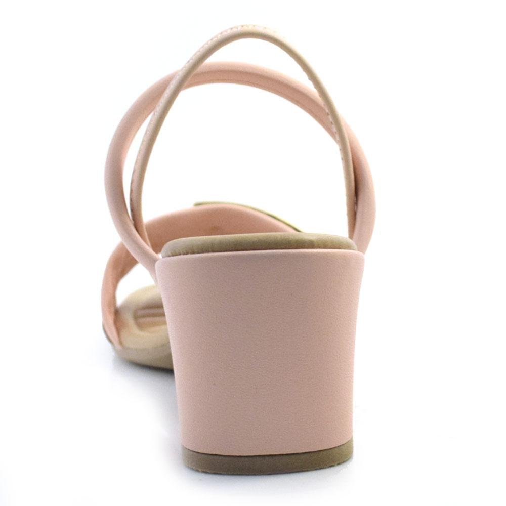 Sandália de Salto Bloco Feminina Mississipi MB832 Rosa 4