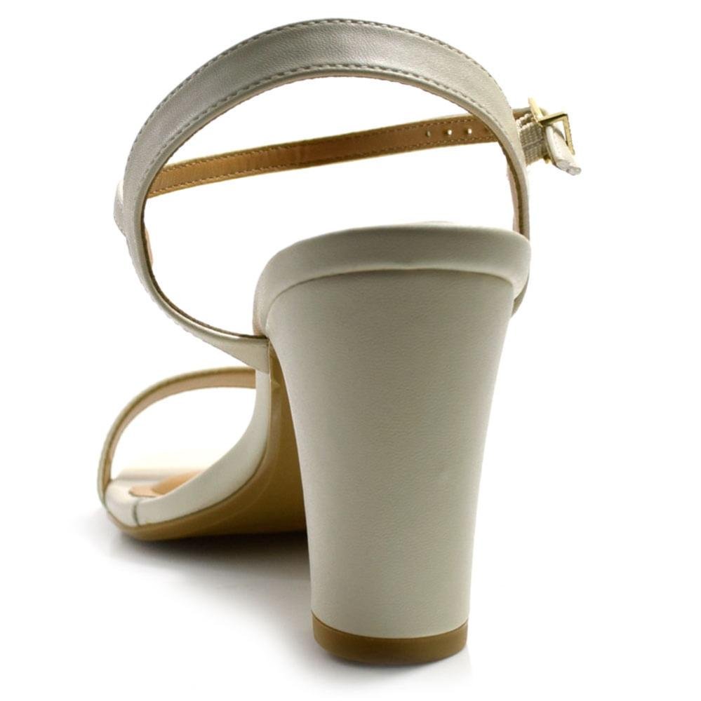 Sandália de Salto Bloco Feminina Vizzano 6262.474.7286 Off White 4