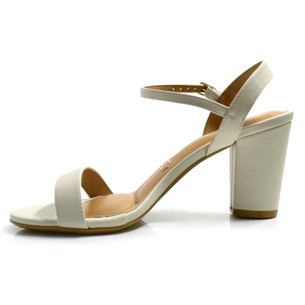 Sandália de Salto Bloco Feminina Vizzano 6262.474.7286 Off White 5