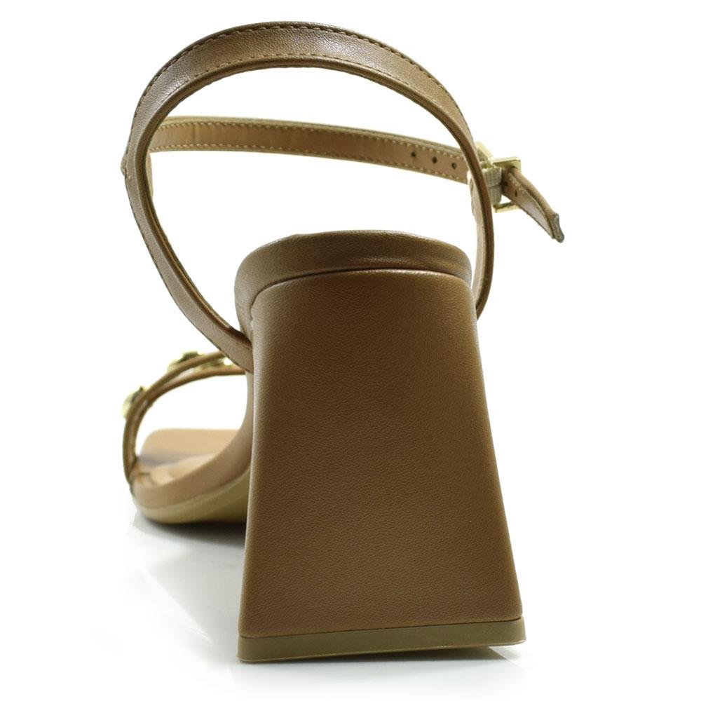Sandália de Salto Bloco Feminina Vizzano 6464.138.7286 Marrom 4