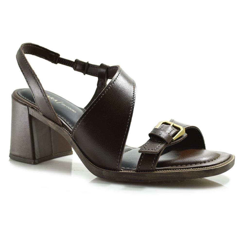 Sandália de Salto Feminina Tanara Marrom 1