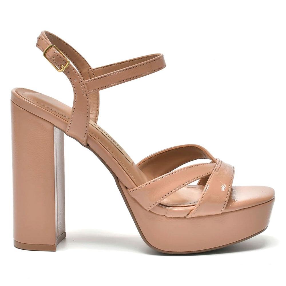 Sandália de Salto Via Marte  Bege 4