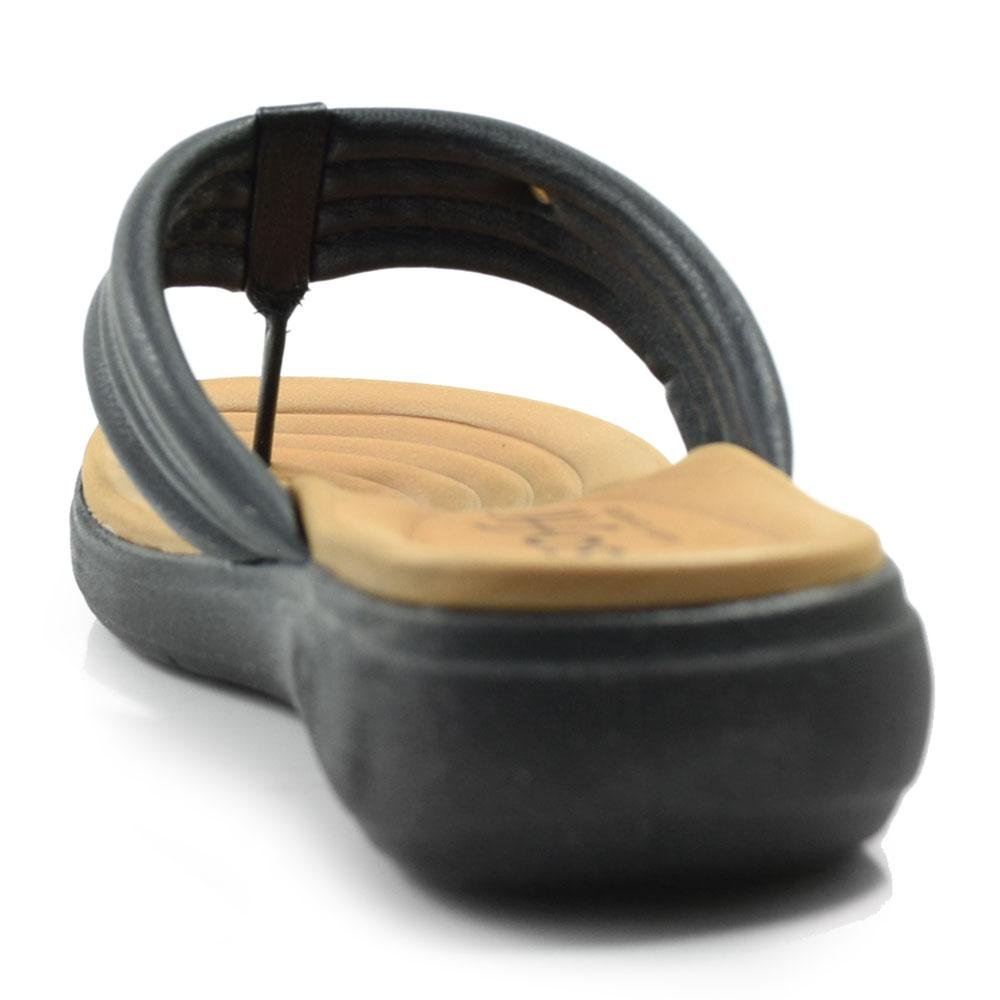 Sandália Rasteira Feminina Softli 10005.10024 Preto 4