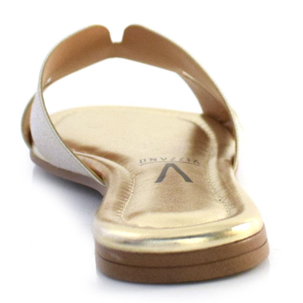 Sandália Rasteira Feminina Vizzano 6371.167.26565 Dourado 4