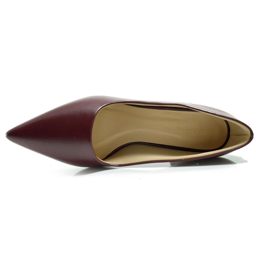 Scarpin de Salto Bloco Feminino Cazzualen 492.7043 Bordô 6