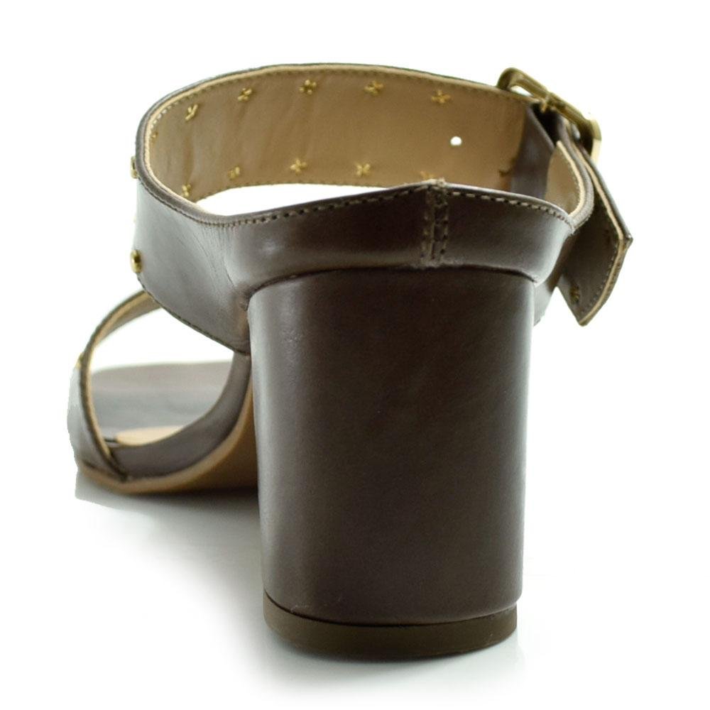 Tamanco de Couro Feminino Suzzara Marrom 4