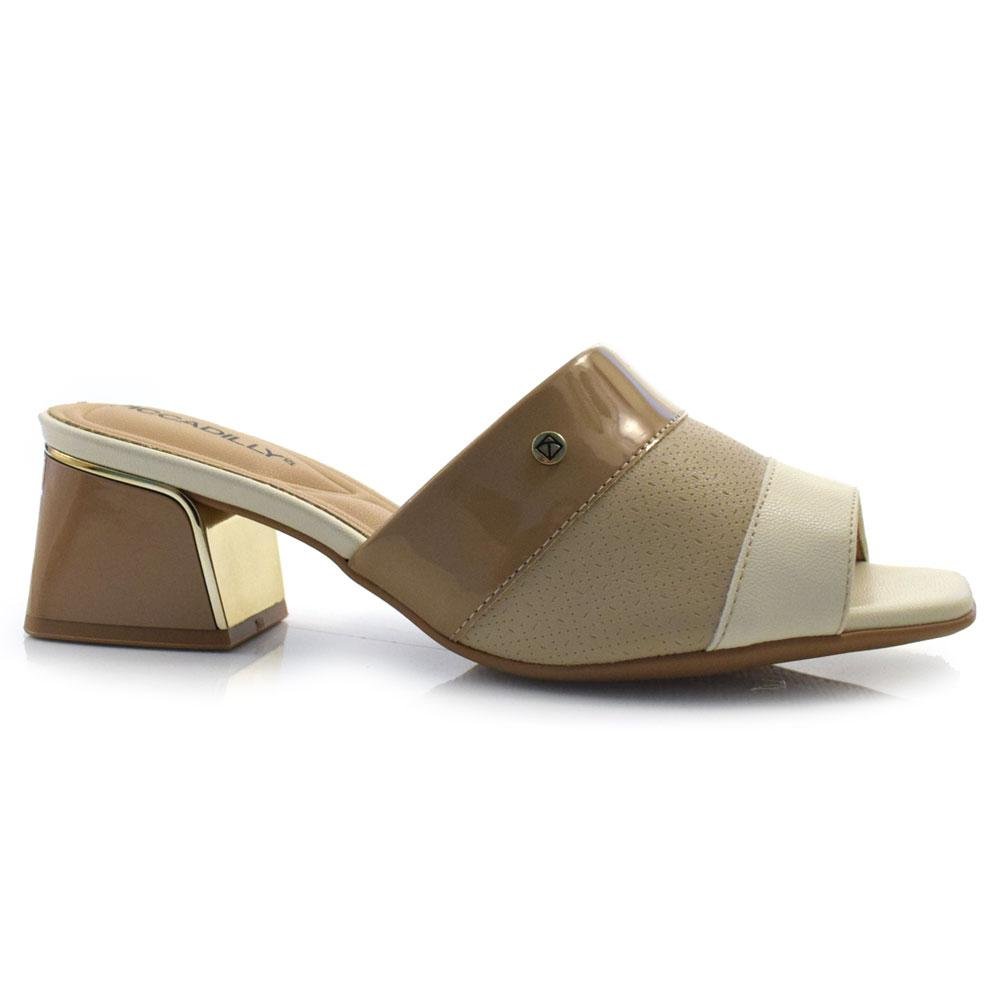 Tamanco de Salto Bloco Feminino Piccadilly 543080 Bege 3