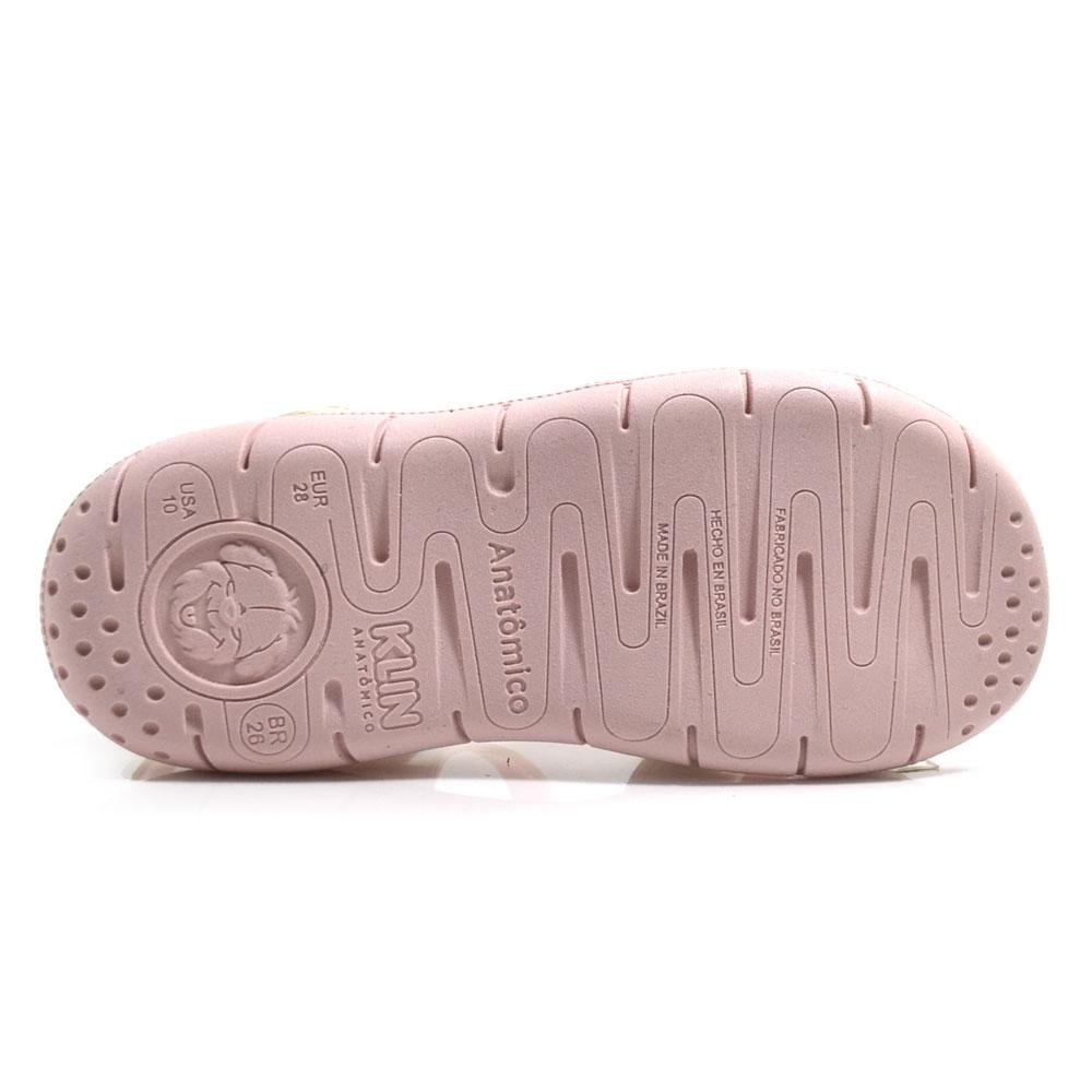 Sandália Feminina Infantil Klin Branco/Rosa 7