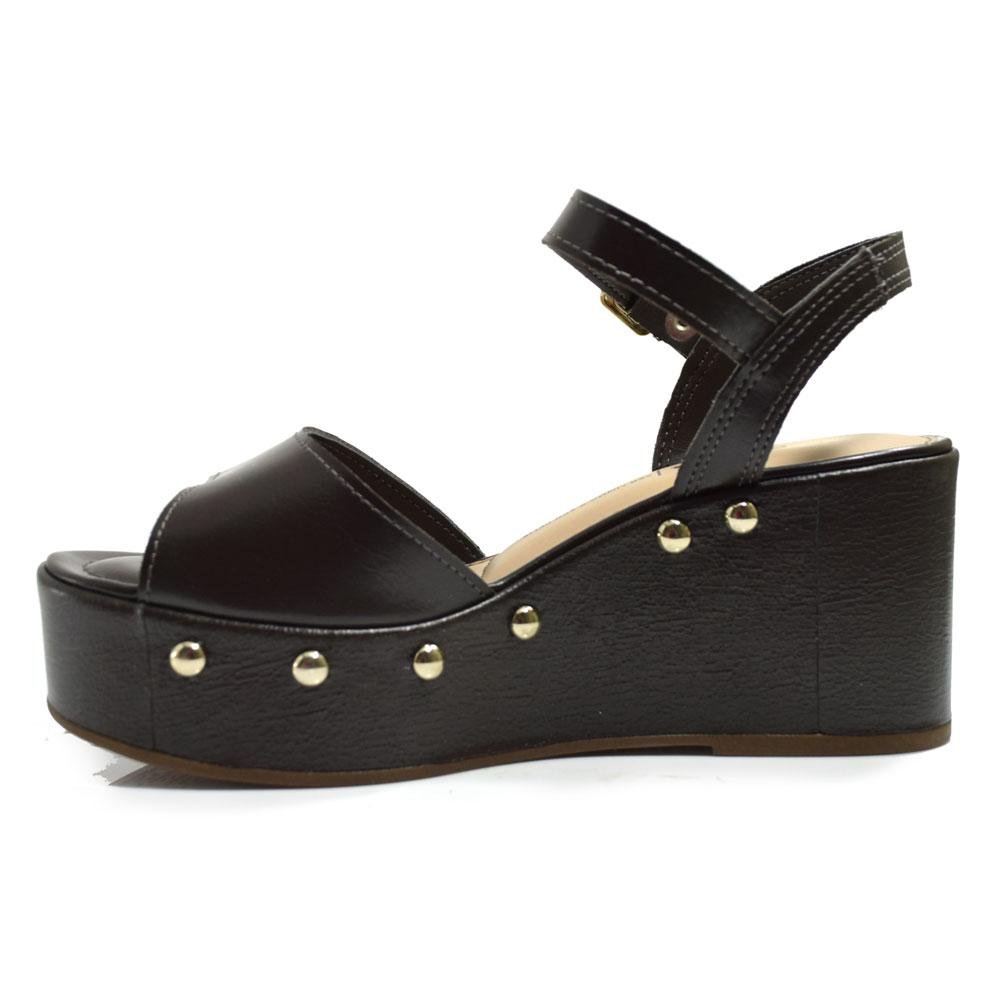 Sandália Anabela Marrom Dakota Marrom 5