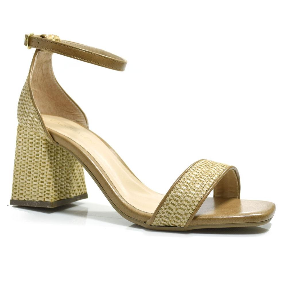 Sandália de Salto Bloco Feminina Cazzualen