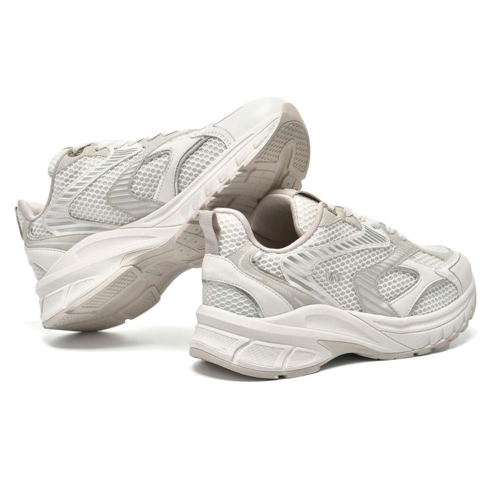 Tênis Casual Esportivo Cinza Feminino Via Marte Branco 3