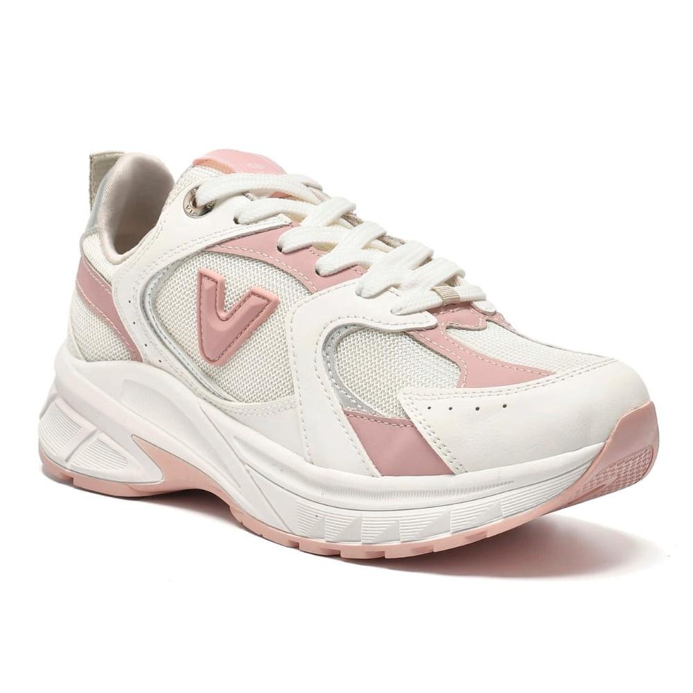 Tênis Casual Esportivo Feminino Via Marte Branco/Rosa 3