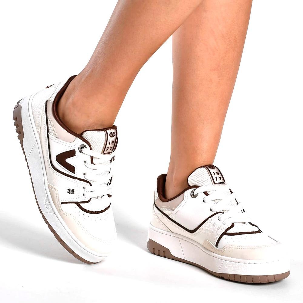 Tênis Feminino Via Marte Bege/Marrom 4