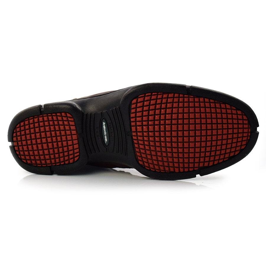 Bota Masculina de Couro Anatomic Gel 7887 Marrom 7