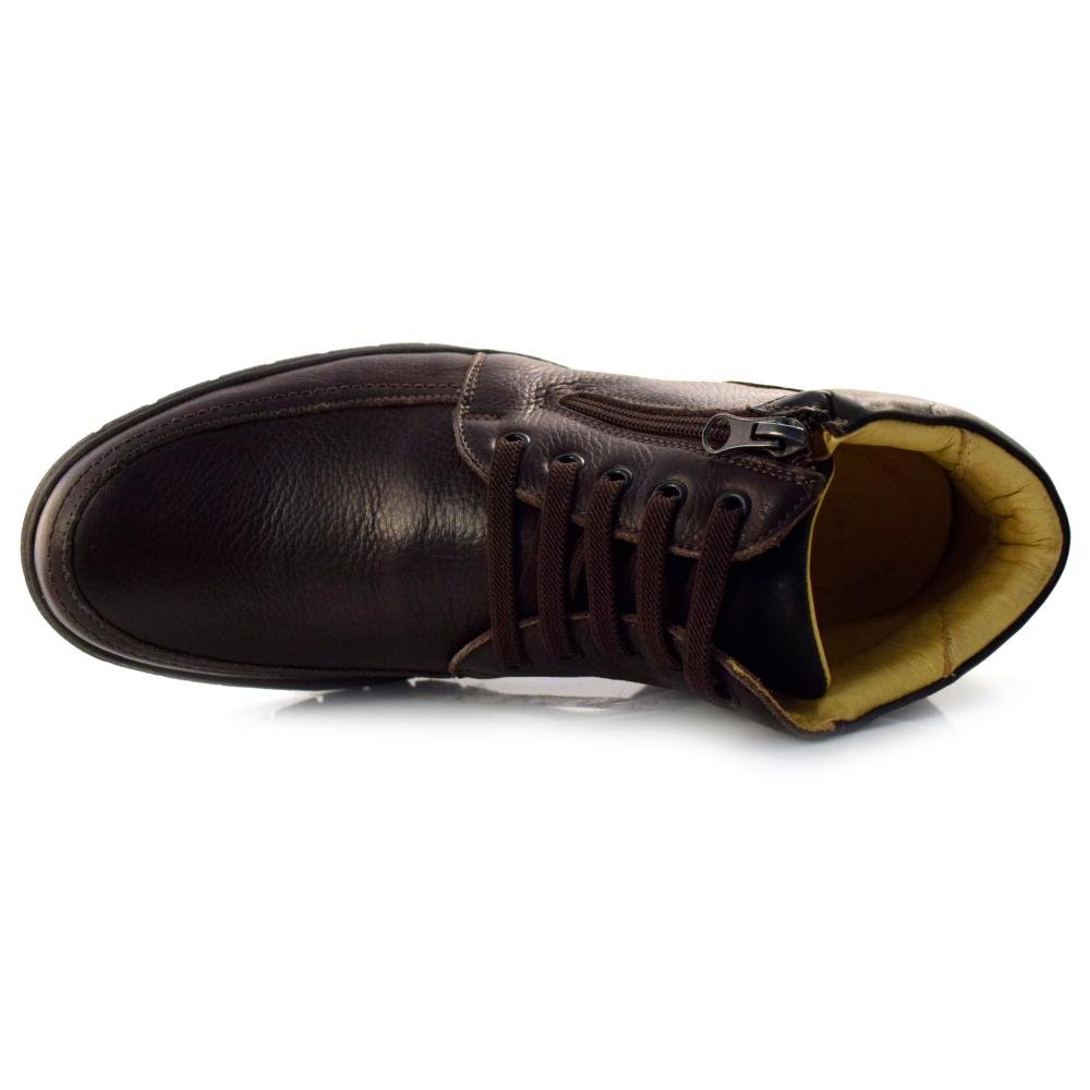 Coturno Masculino de Couro Anatomic Gel 360 7981 Marrom 7