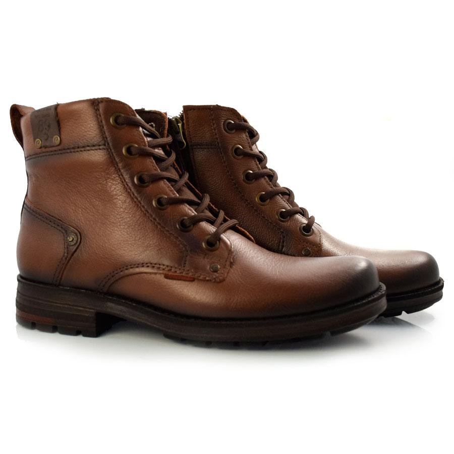 Coturno Masculino de Couro Pegada 181305 Marrom 2