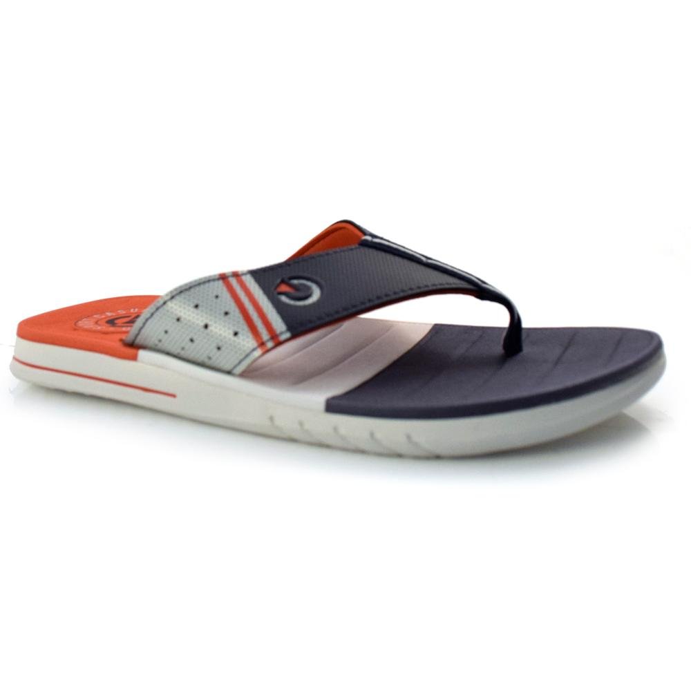 Chinelo Masculino Cartago Sevilha 11333 Azul/Branco/Laranja 2