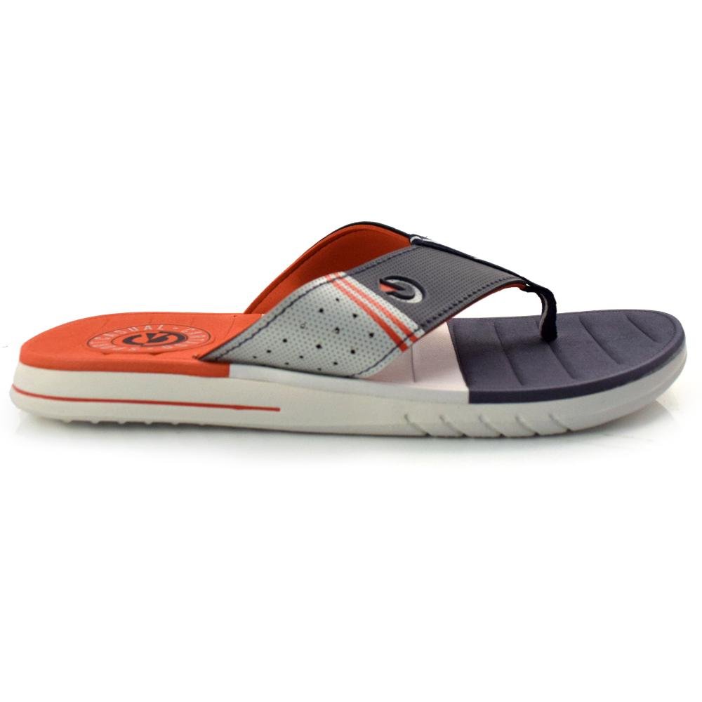 Chinelo Masculino Cartago Sevilha 11333 Azul/Branco/Laranja 3