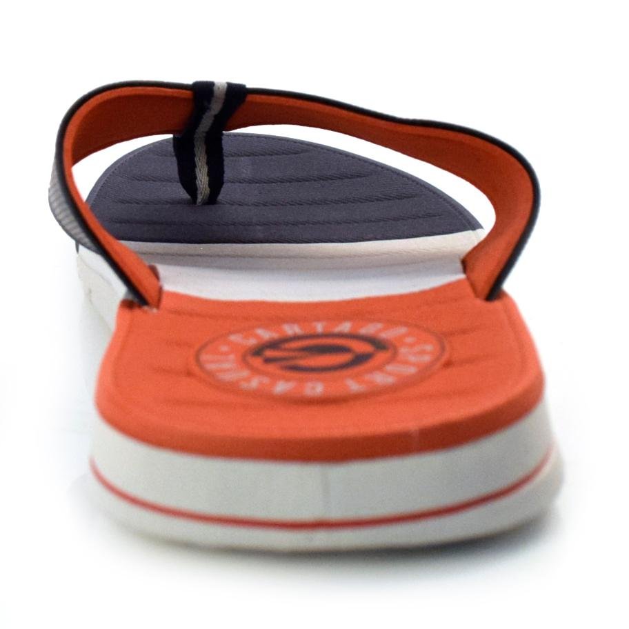 Chinelo Masculino Cartago Sevilha 11333 Azul/Branco/Laranja 4