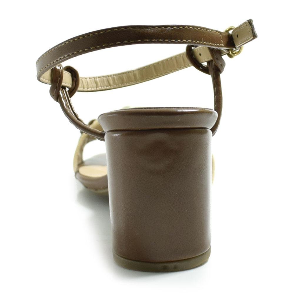 Sandália de Salto Bloco Feminina Cazzualen Marrom 4