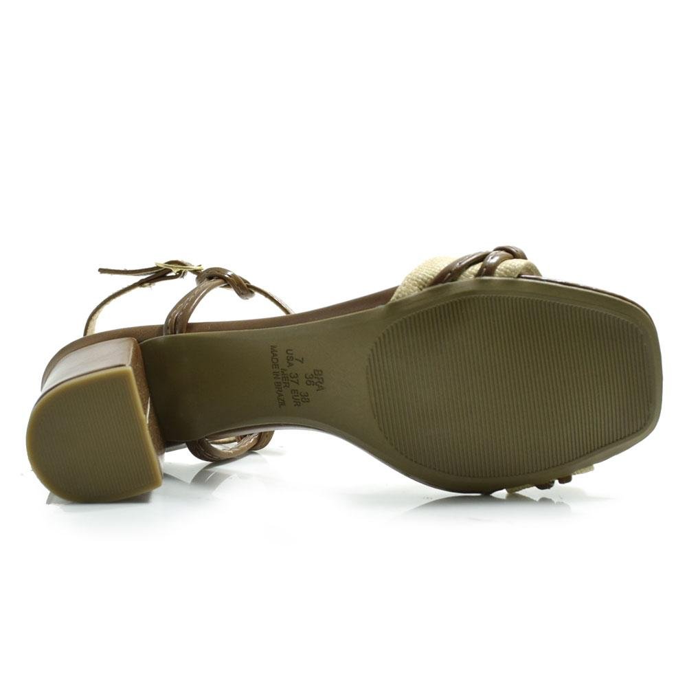 Sandália de Salto Bloco Feminina Cazzualen Marrom 7